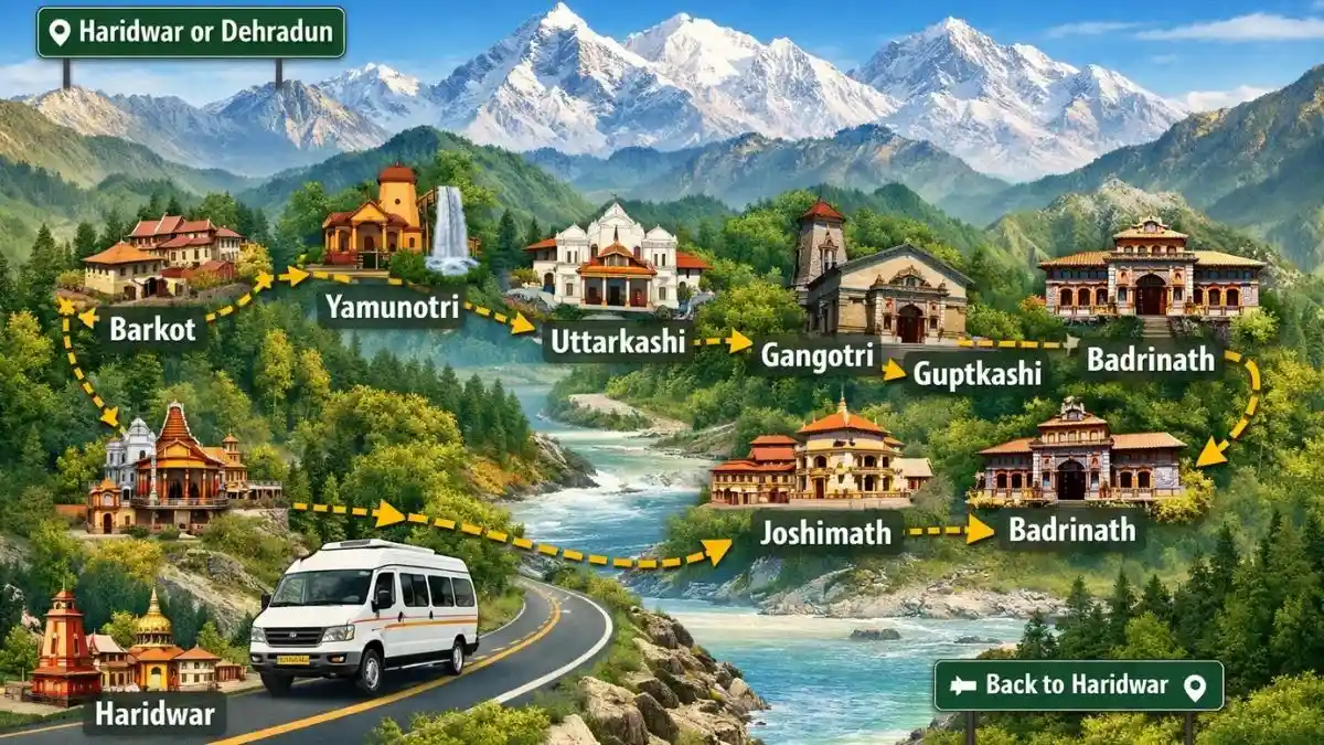 Chardham Yatra Route Map Chardham Yatra Route Map