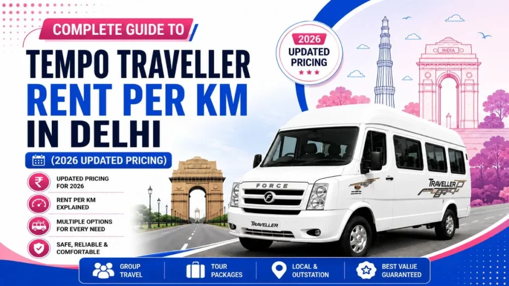 tempo traveller rent per km in delhi