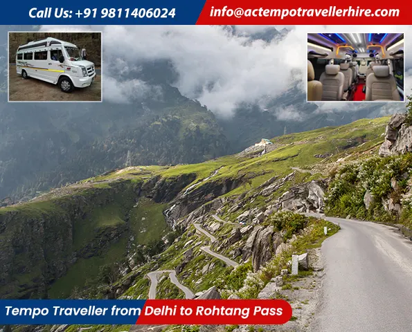 Tempo Traveller from Delhi to Rohtang Pass
